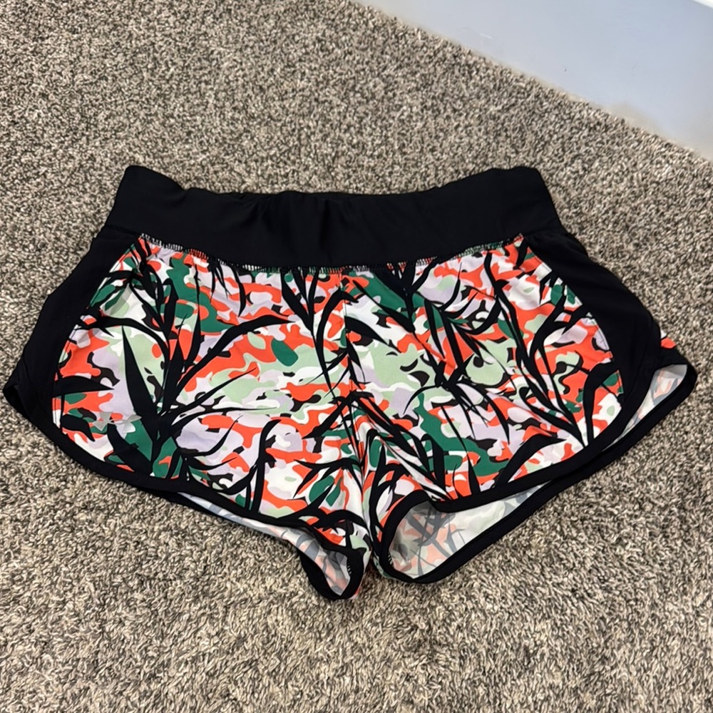 Under Armour Black and Orange Athletic Shorts